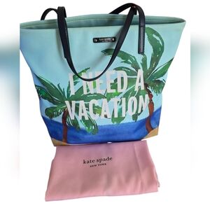Kate Spade "I Need a Vacation" Bon Shopper Tote